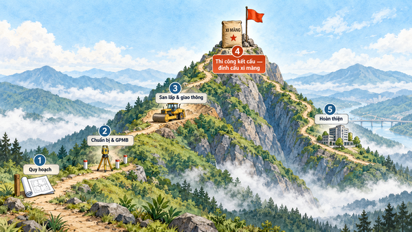 5 giai đoạn thi c&ocirc;ng c&ocirc;ng tr&igrave;nh v&agrave; thời điểm đỉnh điểm ph&aacute;t sinh đơn h&agrave;ng xi măng tại Ninh B&igrave;nh
