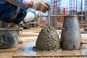 Kiểm tra độ sụt bê tông trong thi công các kết cấu công trình