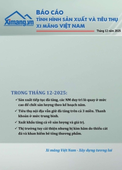 Phát hành Báo cáo sản xuất và tiêu thụ xi măng tháng 12/2025