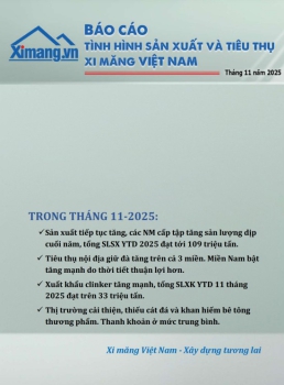 Phát hành Báo cáo sản xuất và tiêu thụ xi măng tháng 11/2025