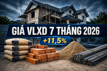 Giá vật liệu xây dựng 7 tháng 2026 vẫn neo cao dù CPI tháng 7 đã giảm