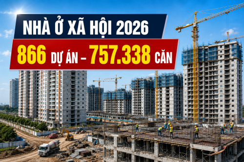 Nhà ở xã hội 2026 tăng tốc: 866 dự án, hơn 757.000 căn đang được triển khai