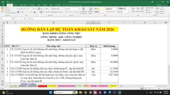 Hướng dẫn lập DỰ TOÁN KHẢO SÁT năm 2026 theo Thông tư 36/2026/TT-BXD của Bộ xây dựng